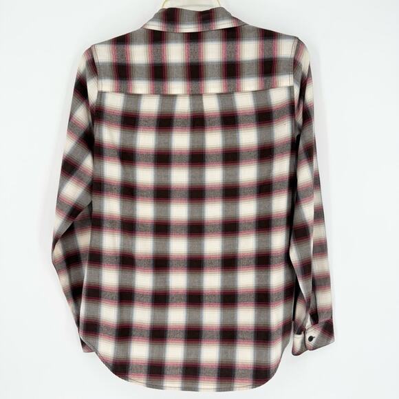 Pendleton Women's Boyfriend Doublebrushed Flannel Button Down Shirt Brown Sz M - Picture 11 of 11